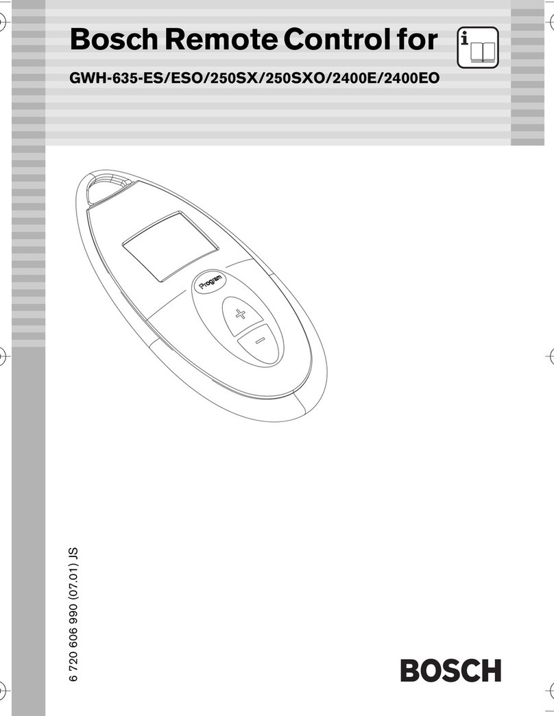 Bosch Remote Control user manual