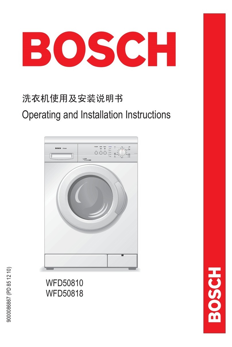 Bosch WFD50810 Installation and operating instructions
