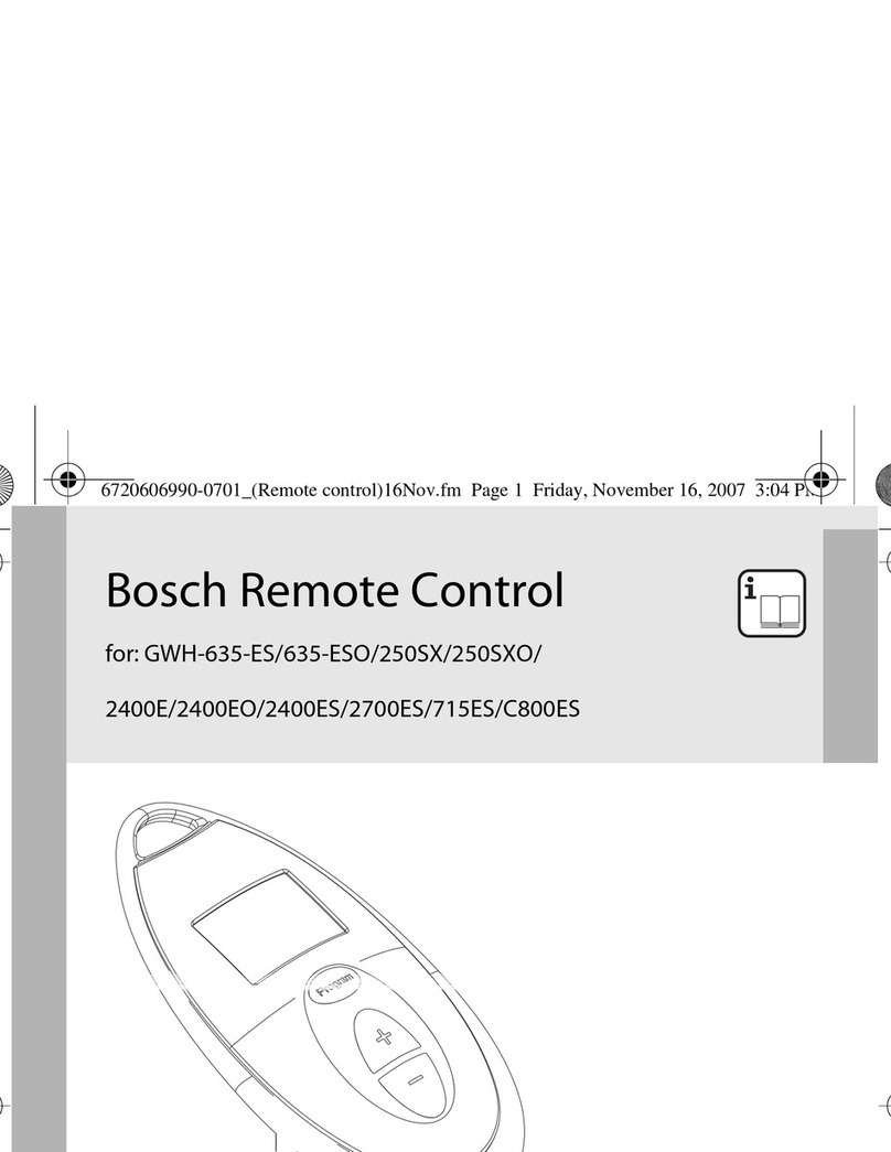 Bosch Remote Control User manual