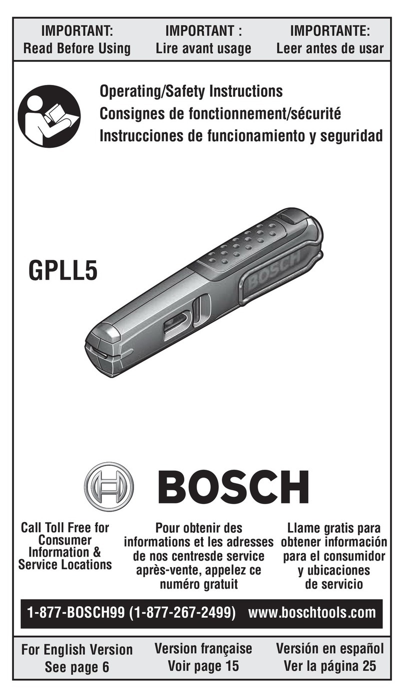 Bosch GPLL5 Operating/s Operating/safety instructions