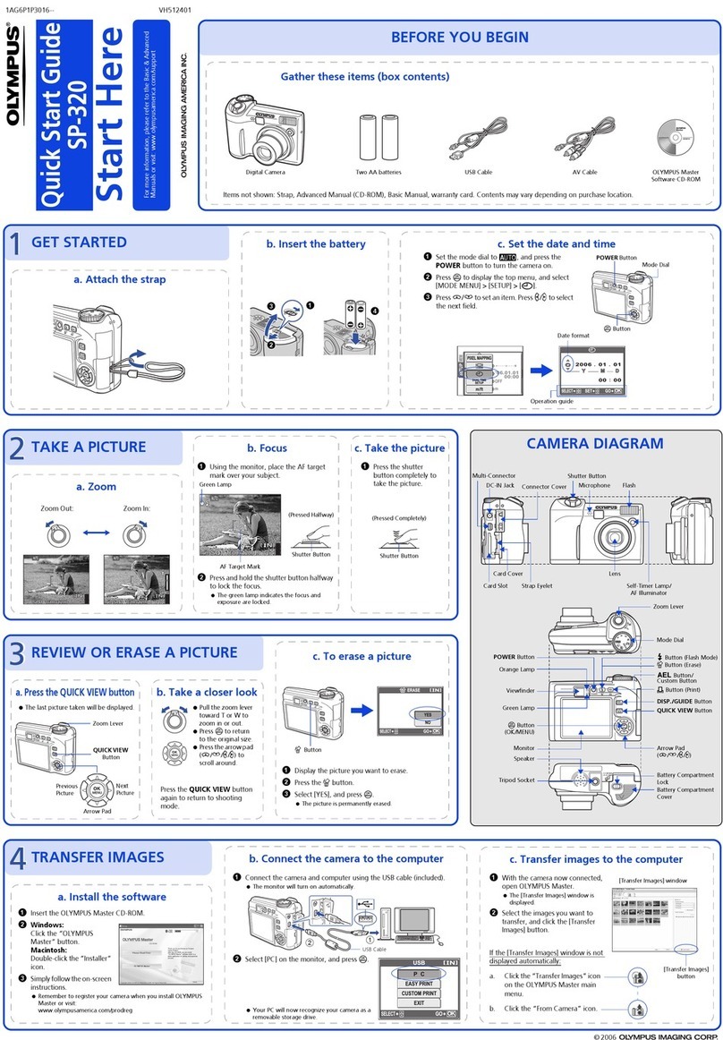 Olympus SP 320 - Digital Camera - 7.1 Megapixel User manual