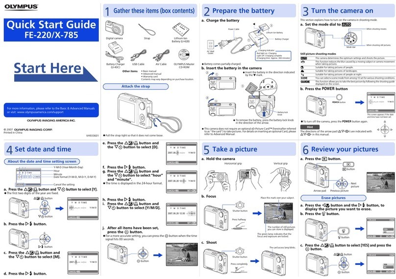 Olympus FE220 - 7.1 MP Digital Camera User manual