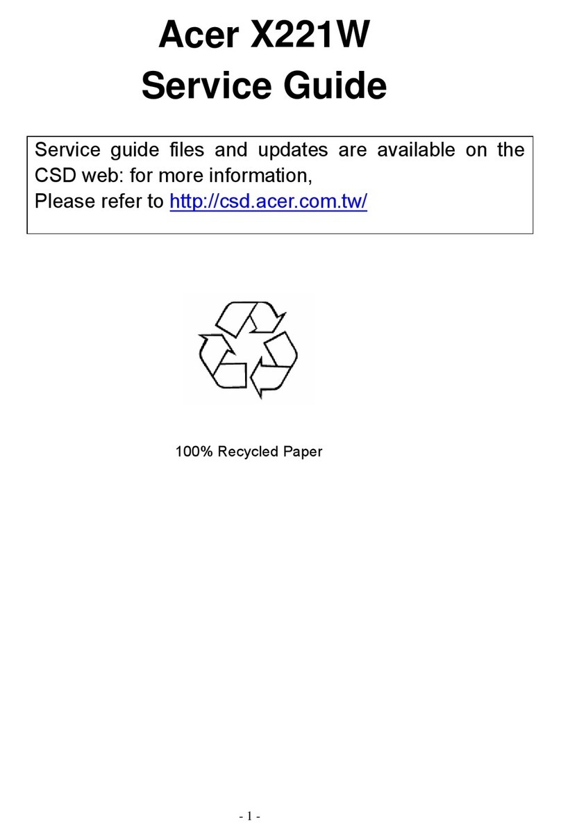 Acer X221 User manual
