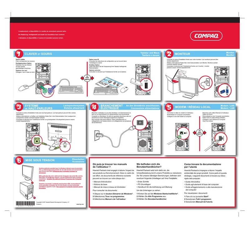 Compaq Presario SR5000 - Desktop PC Setup poster