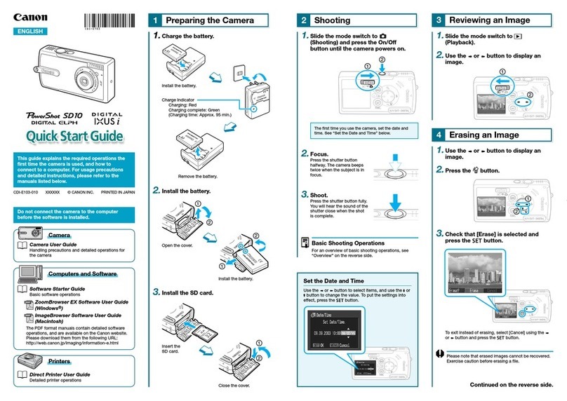 Canon PowerShot SD10 Digital ELPH User manual