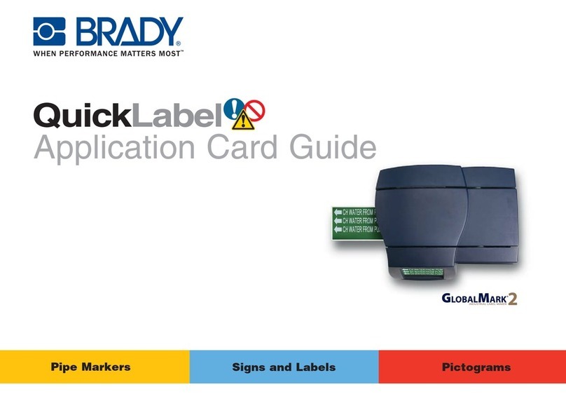 Brady QuickLabel GlobalMark 2 Applic Parts list manual Brady QuickLabel GlobalMark 2 Applic Parts list manual