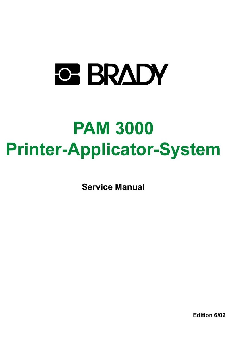 Brady PAM 3000 User manual Brady PAM 3000 User manual