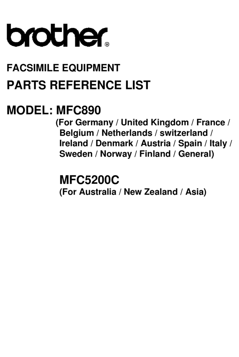 Brother MFC-5200C parts reference list
