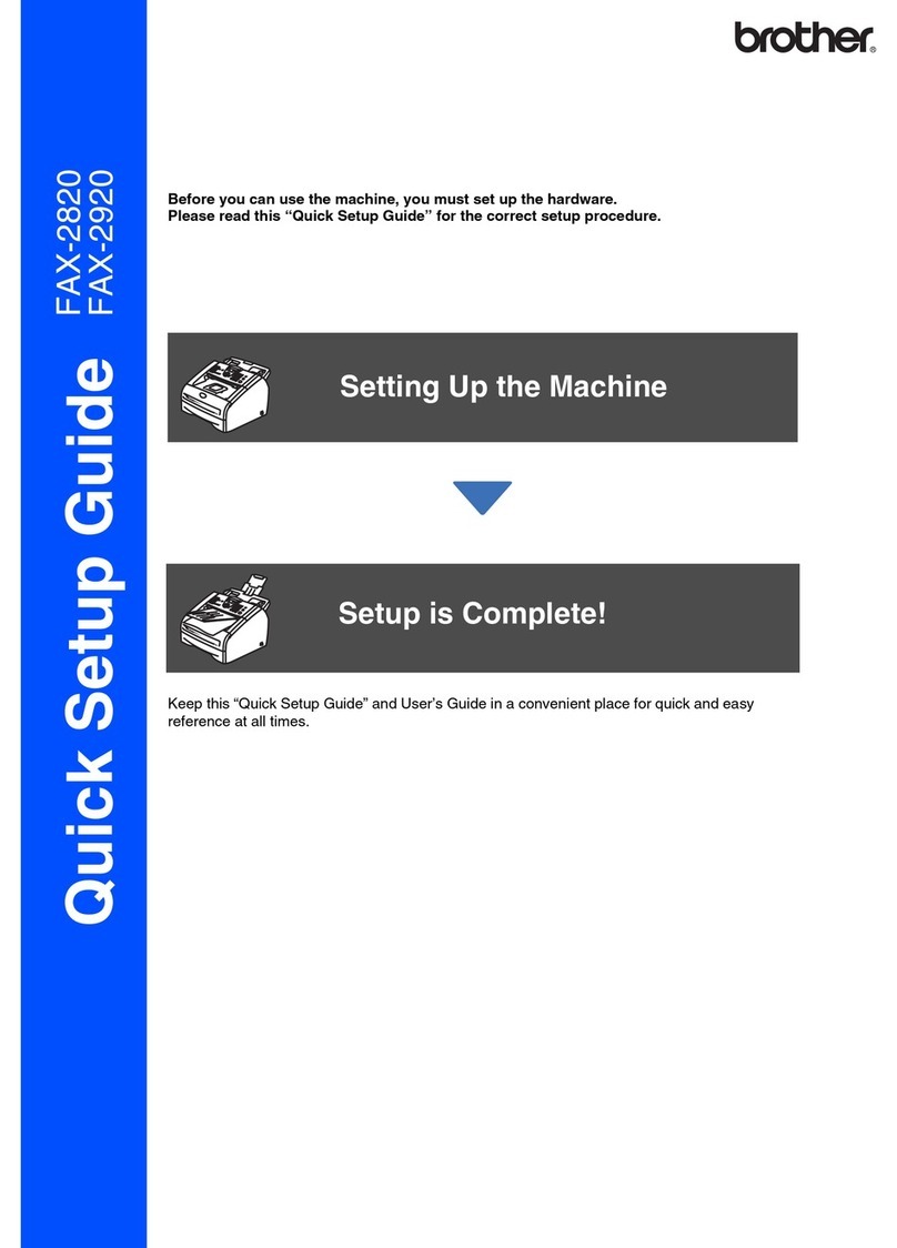 Brother Intelli FAX-2820 Quick setup guide