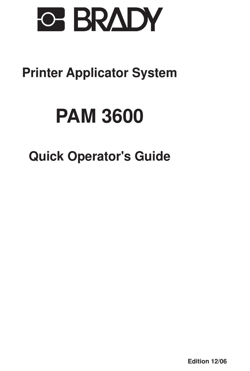 Brady PAM 3600 Manual