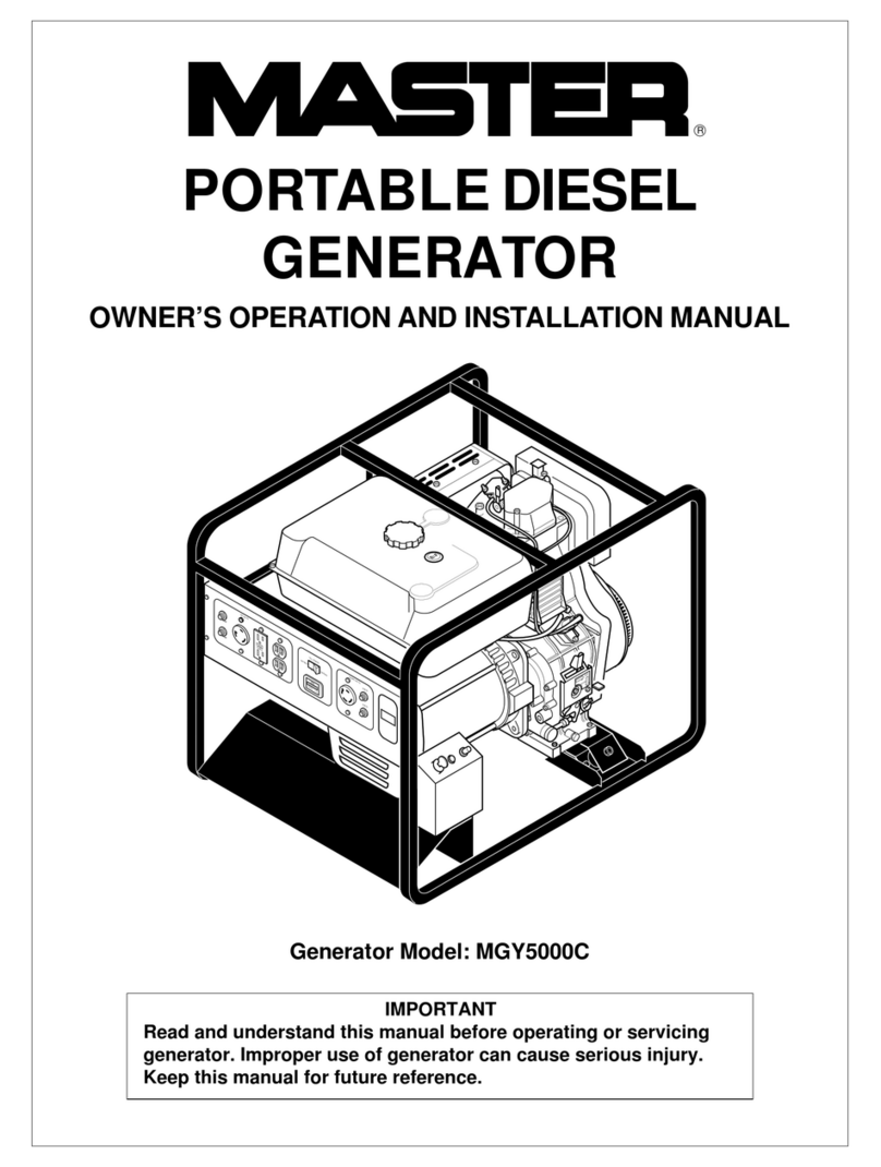 Master MGY5000C OWNER'S OPERATION AND INSTALLATION MANUAL