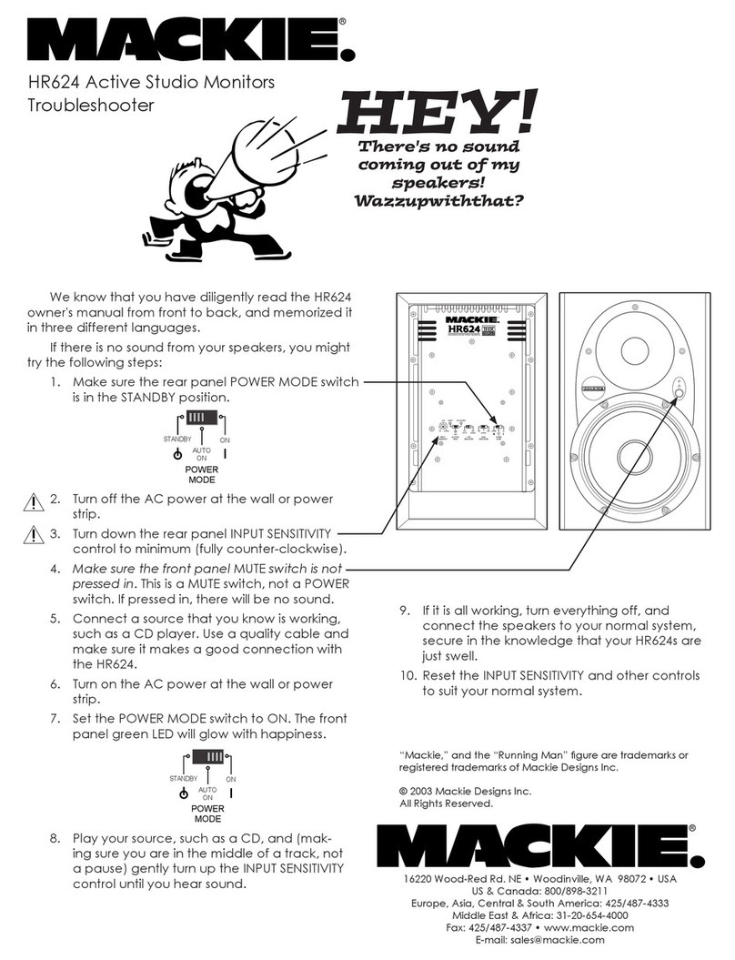 Mackie HR624 Troubleshooting