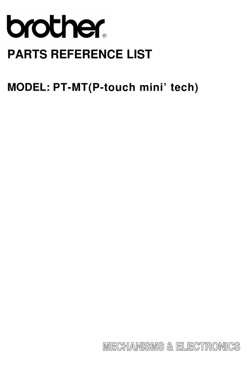 Brother PT-MT (P-touch mini ' tech) User manual