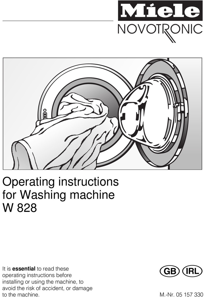 Miele W 828 operating instructions