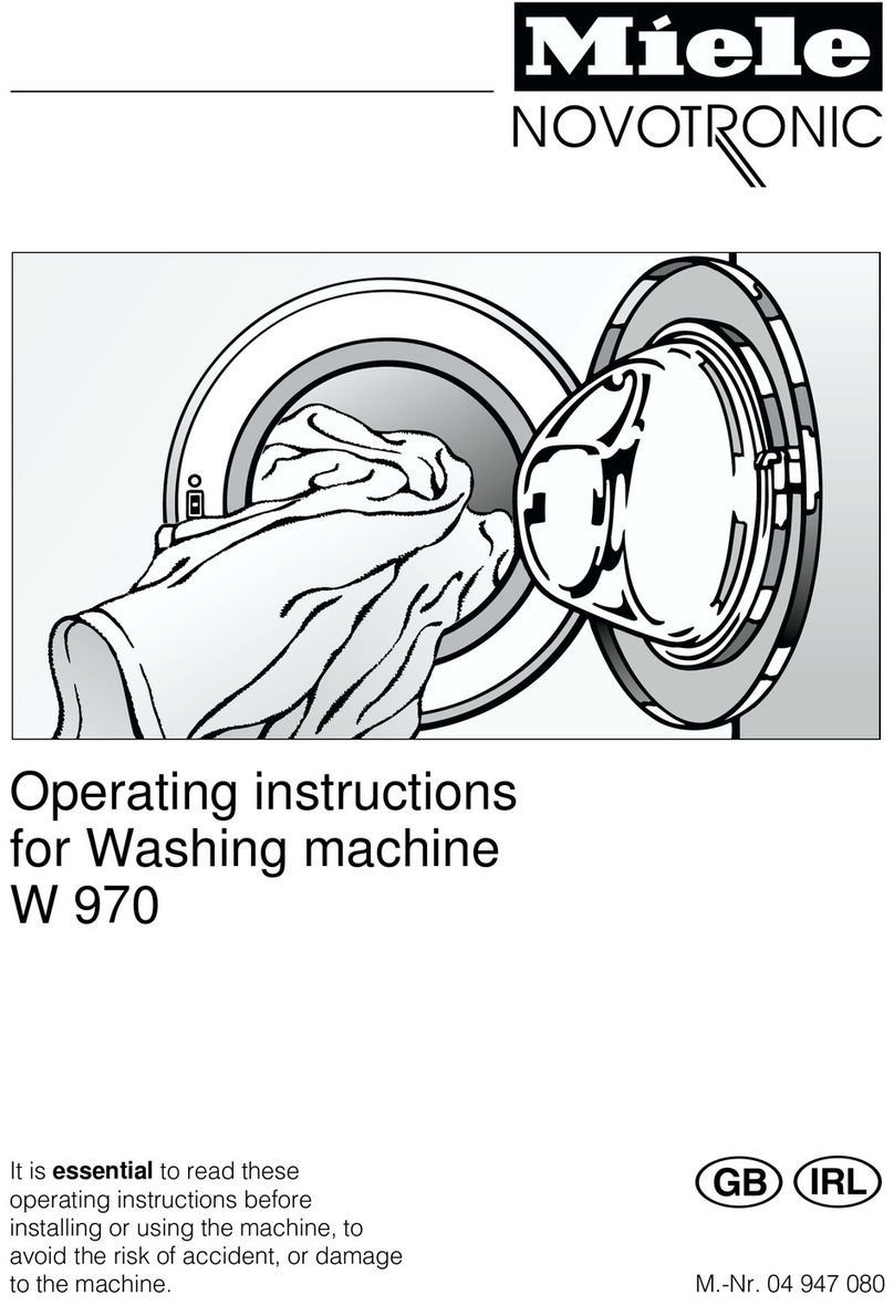 Miele W 970 User manual Miele W 970 User manual