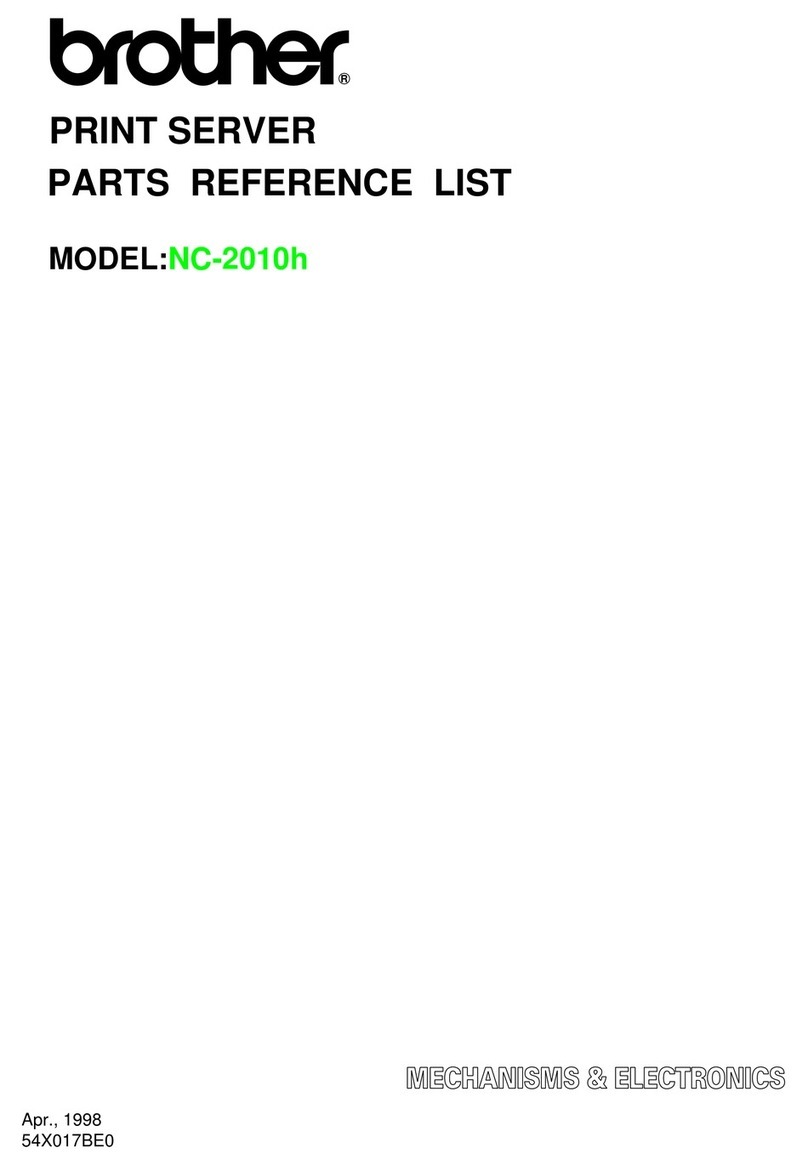 Brother NC-2010h parts reference list