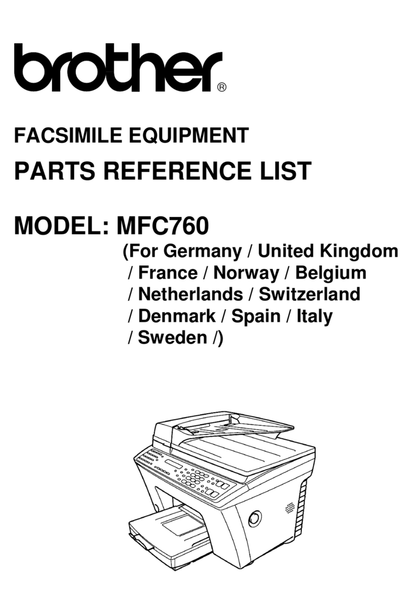 Brother MFC-760 parts reference list