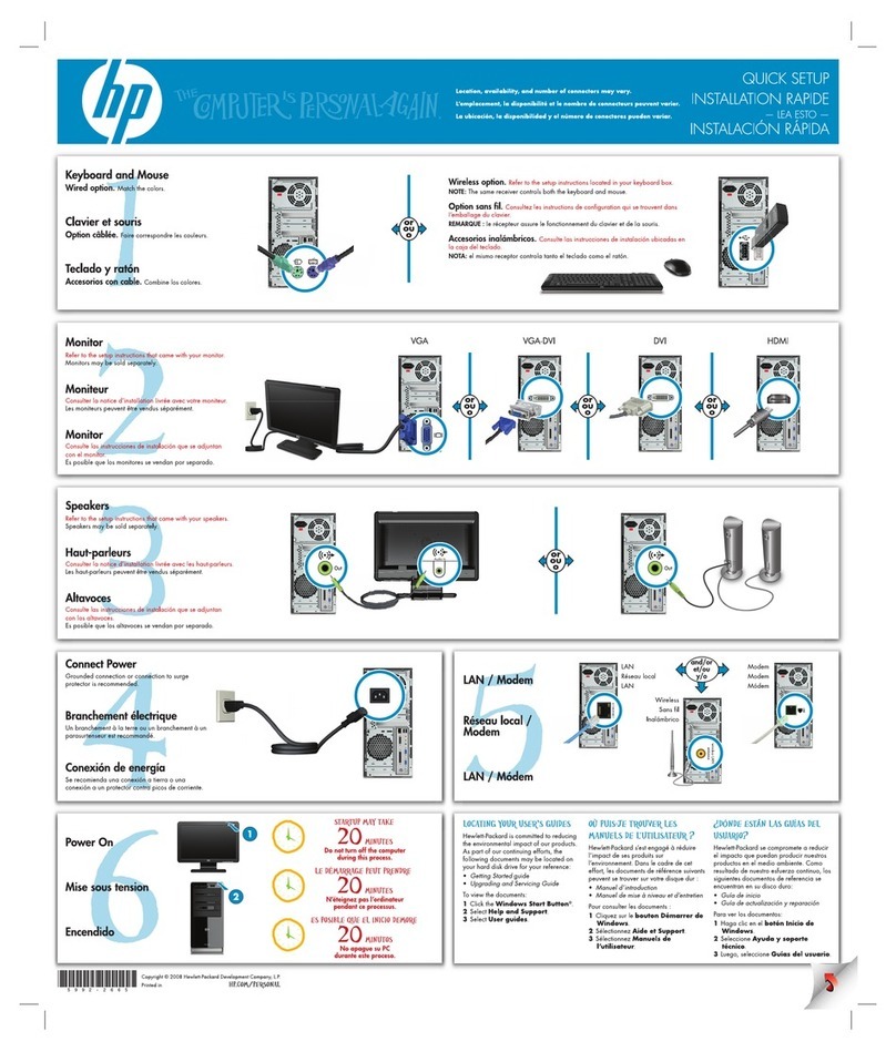 HP A6600f - Pavilion - 3 GB RAM Specification sheet
