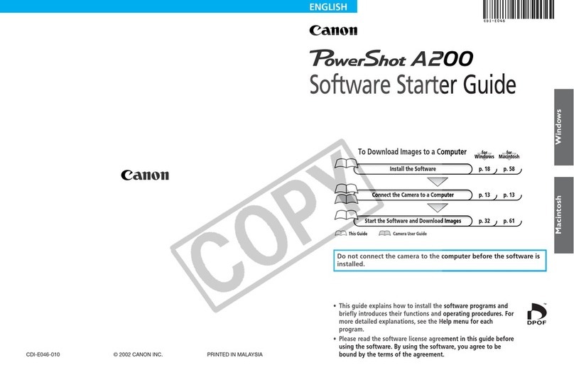 Canon PowerShot A200 Mounting instructions