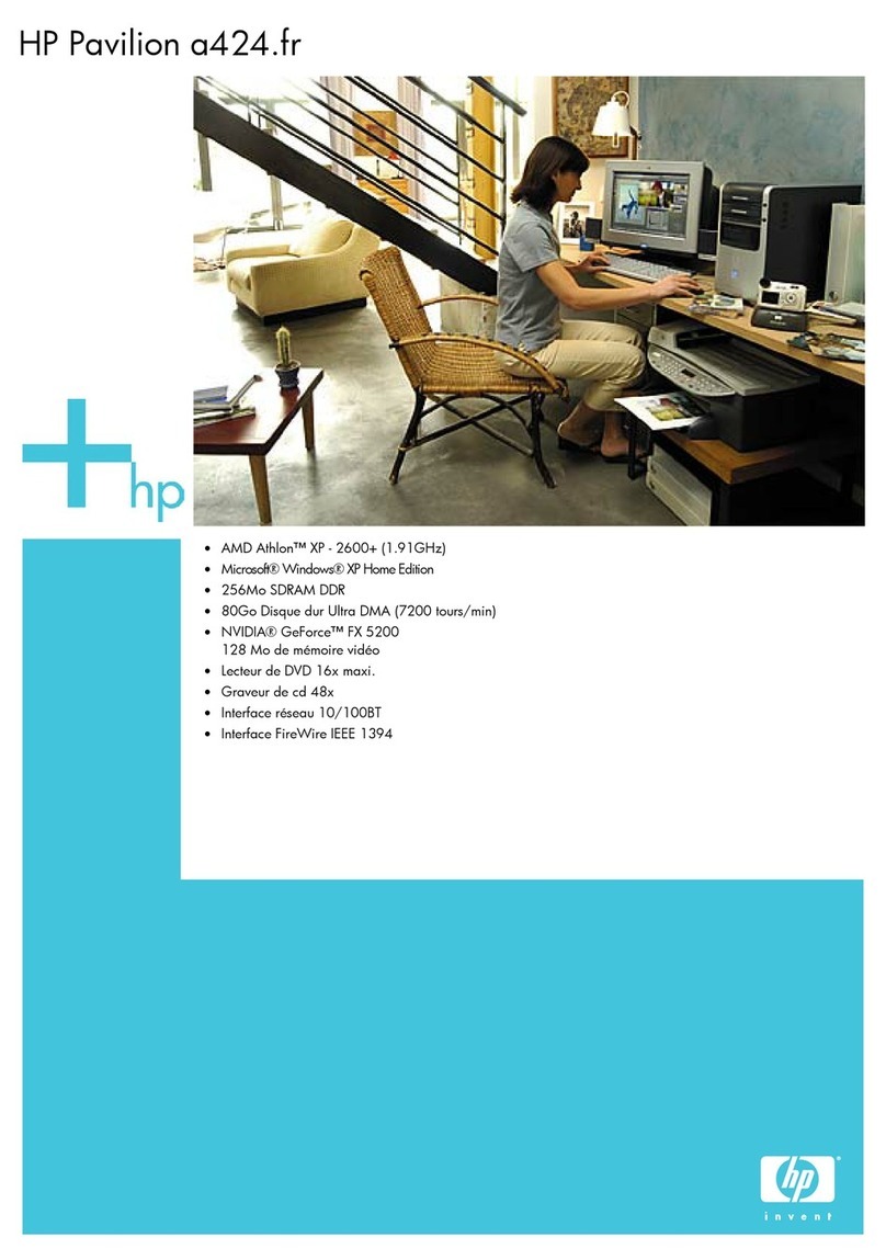 HP Pavilion a424 User manual