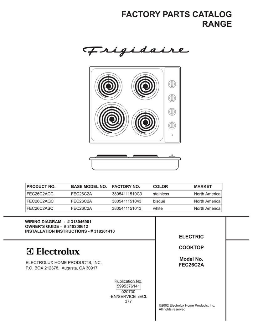 Frigidaire FEC26C2ACC parts catalog