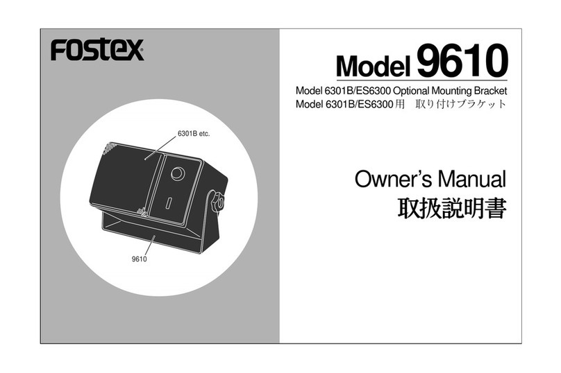 Fostex 6301B User manual