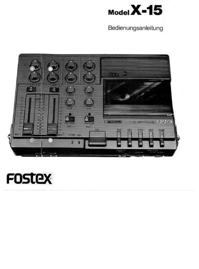 Fostex X-15 Multitracker owner's manual