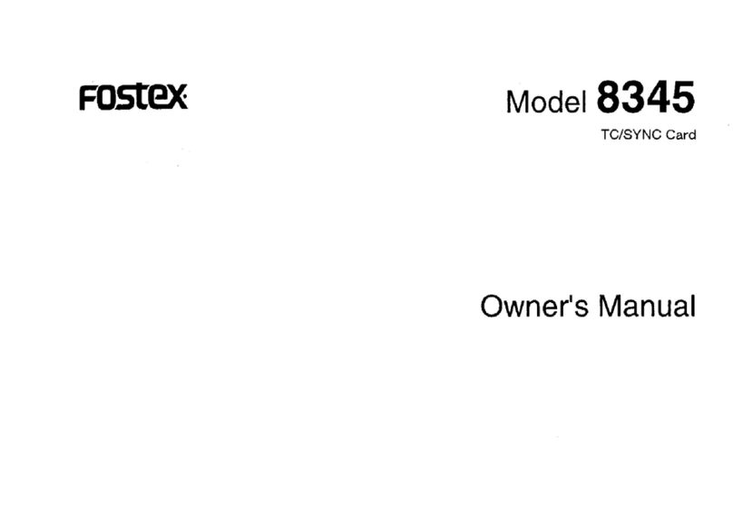 Fostex 8345 owner's manual