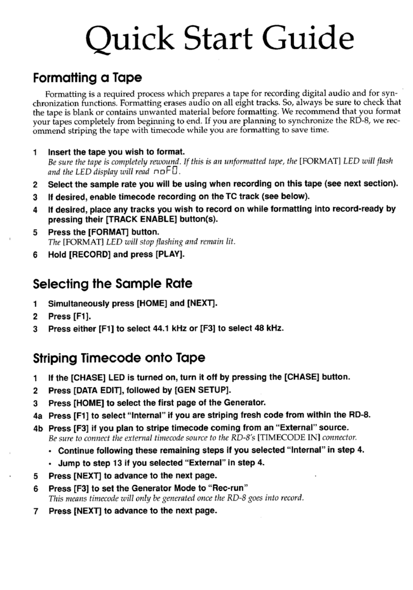Fostex RD-8 User manual