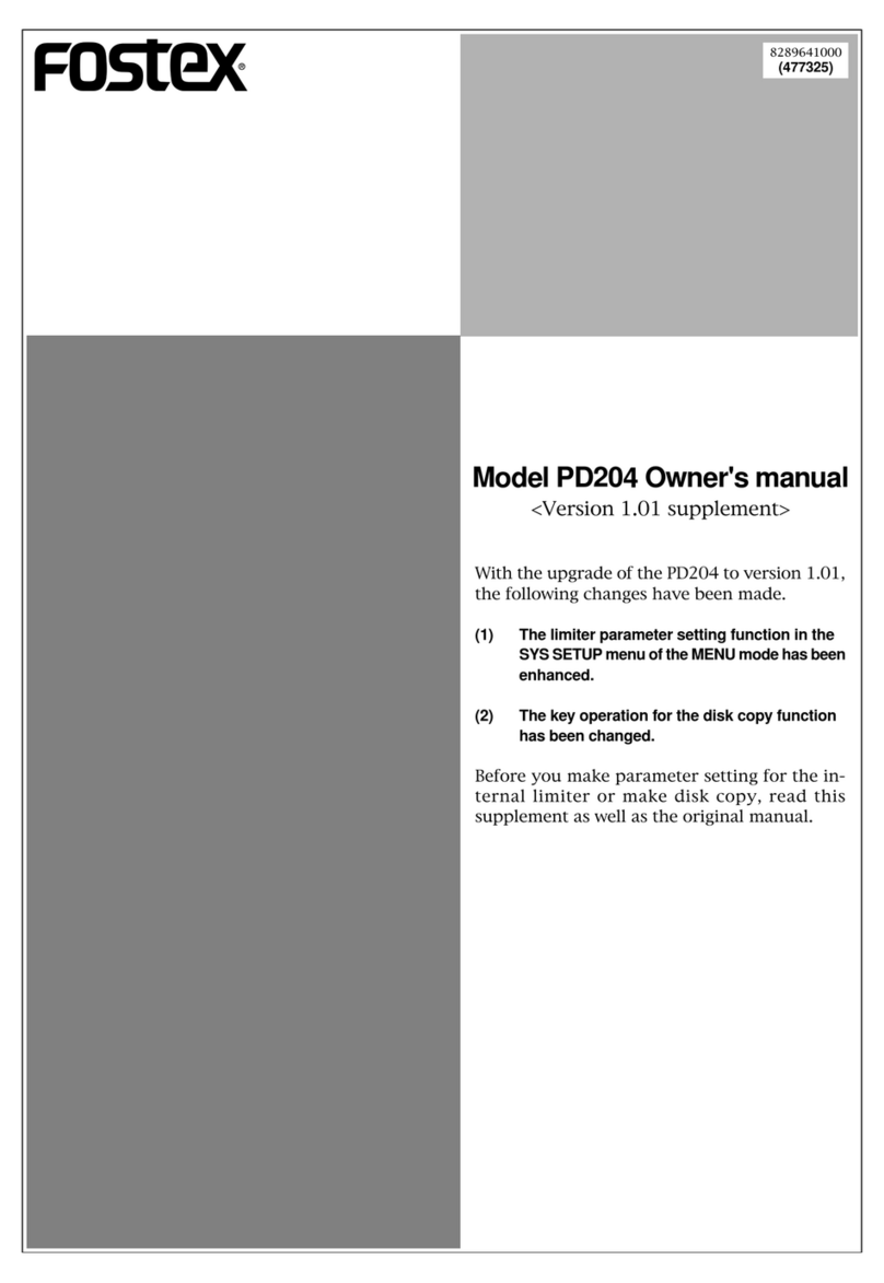 Fostex PD204 Configuration guide