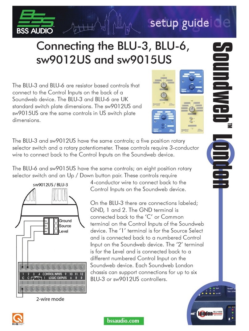 BSS Audio Soundweb London BLU-3 Setup guide