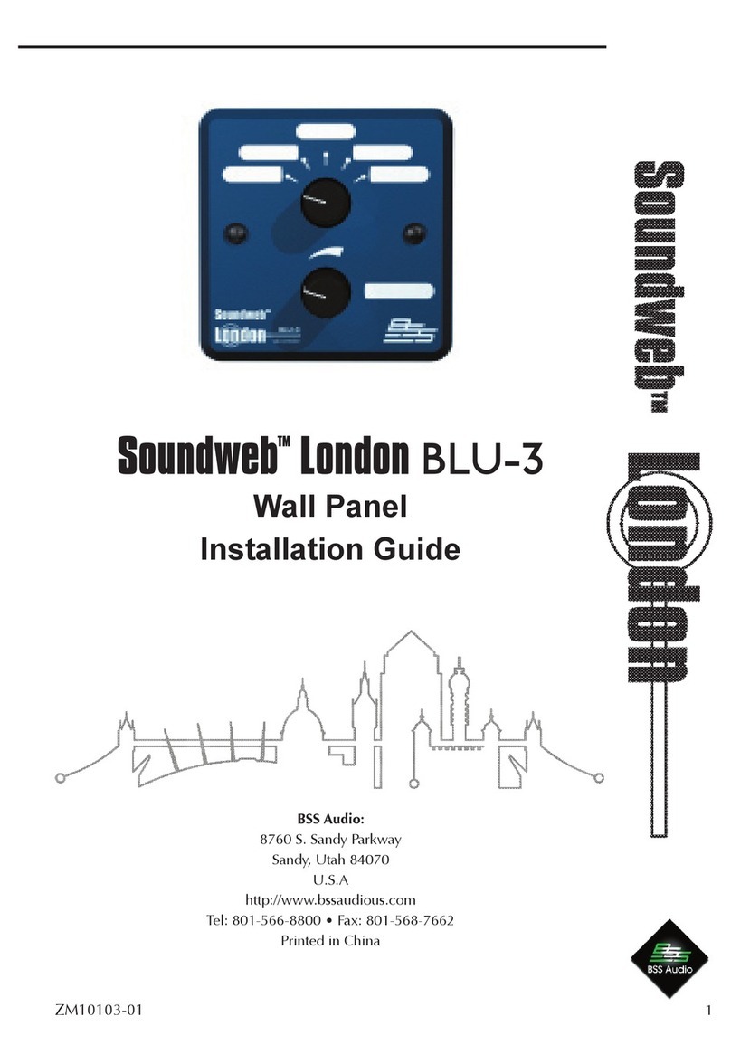 BSS Audio Soundweb London BLU-3 User manual