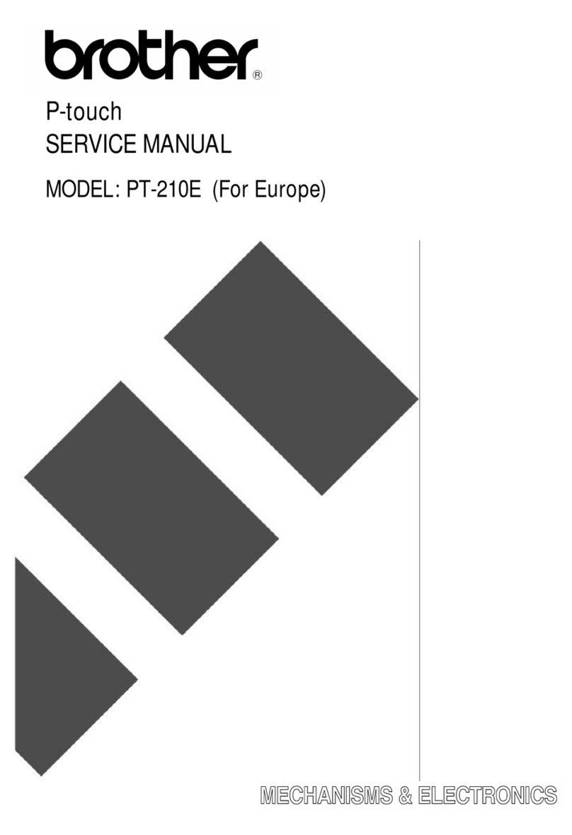 Brother P-touch PT-210E Service manual