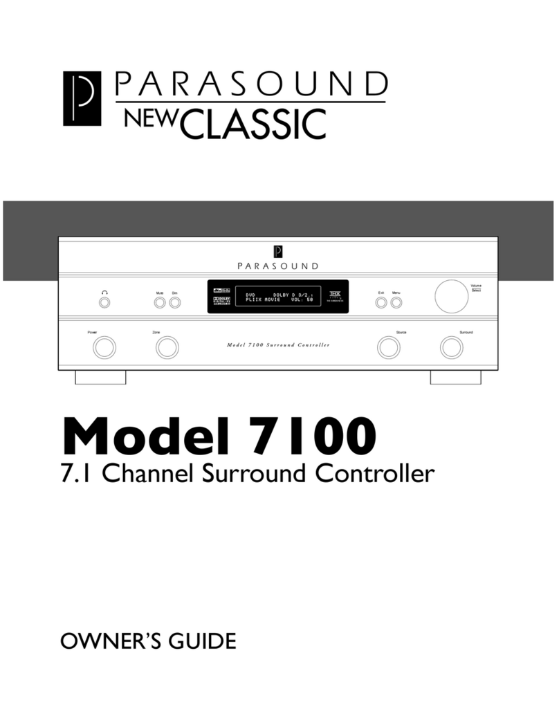Parasound 7100 owner's guide