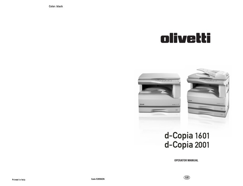 Olivetti d-Copia 2001 Operator's manual