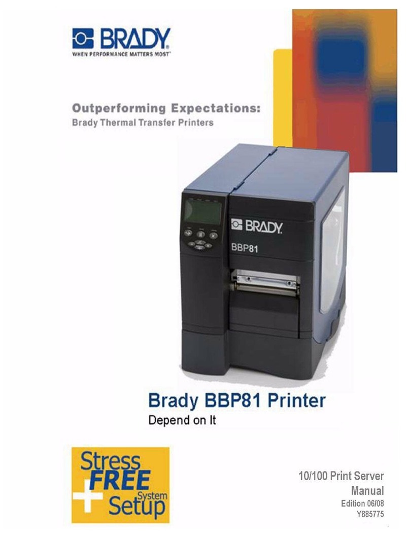 Brady BBP81 User manual Brady BBP81 User manual