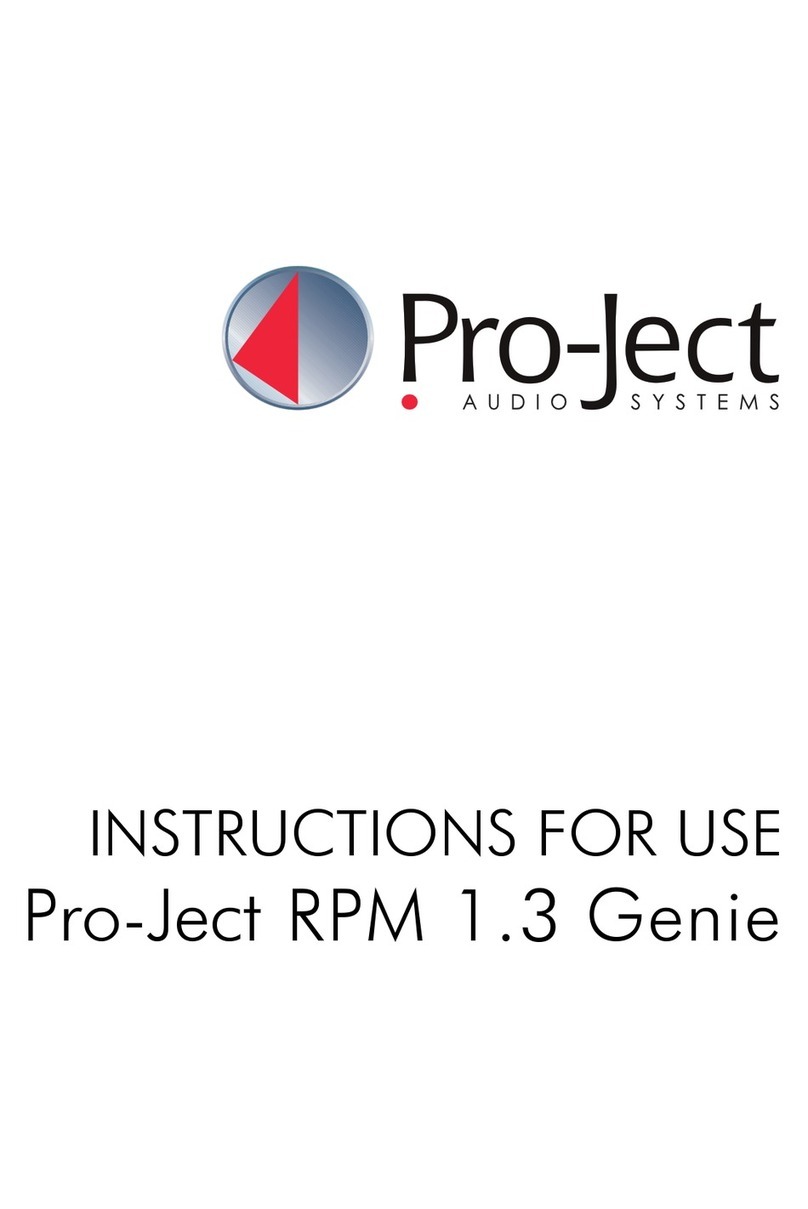 Pro-Ject Audio Systems RPM 1.3 Genie User manual