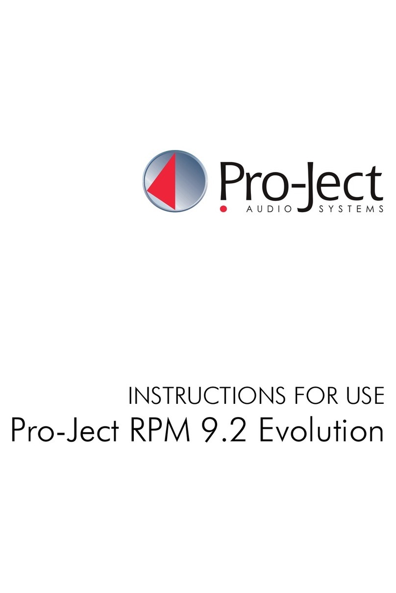 Pro-Ject Audio Systems RPM 9.2 User manual