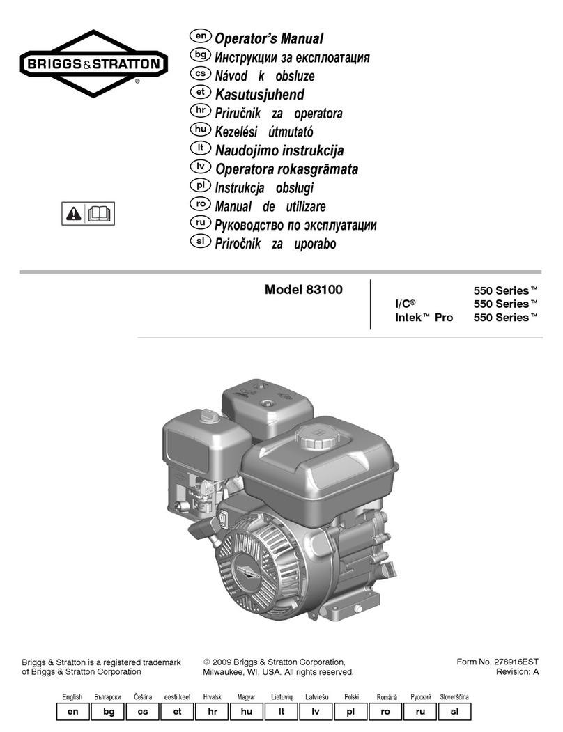Briggs & Stratton 83100 User manual Briggs & Stratton 83100 User manual