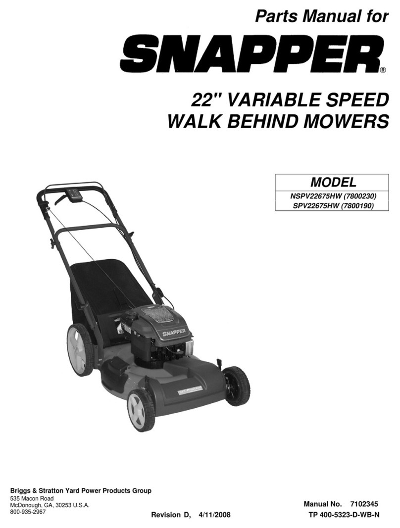 Snapper NSPV22675HW User manual
