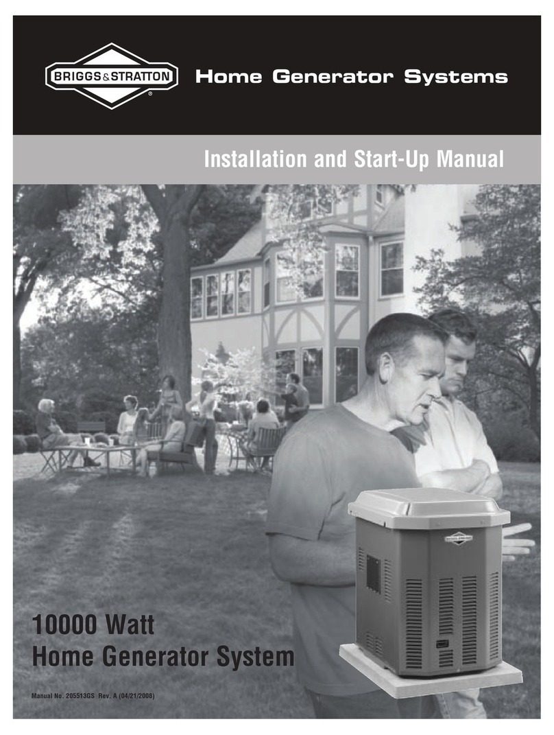 Briggs & Stratton 10000 Watt Installation and operation manual