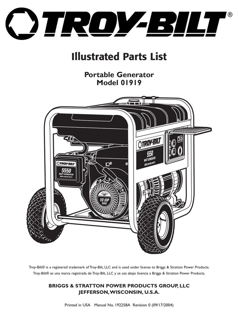 Troy-Bilt 1919 Illustrated parts list