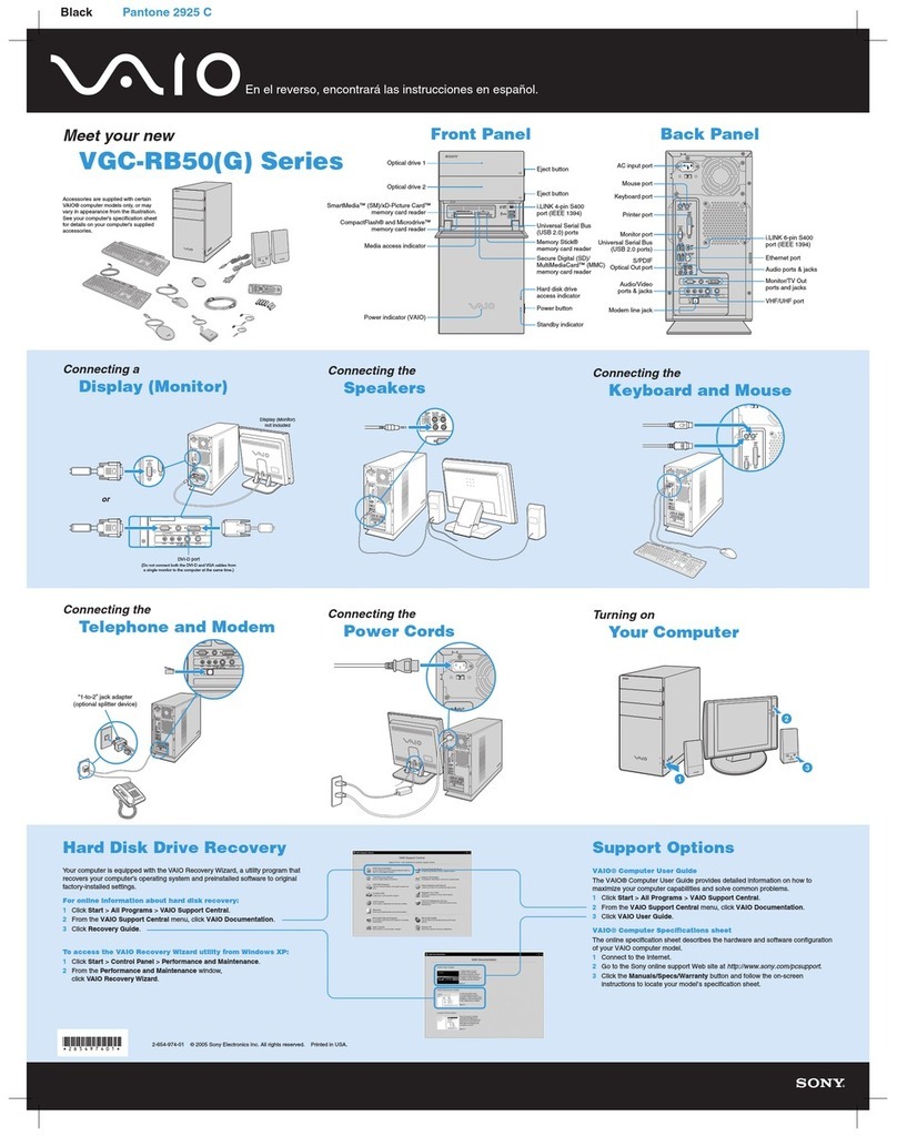 Sony VAIO VGC-RB55G owner's manual