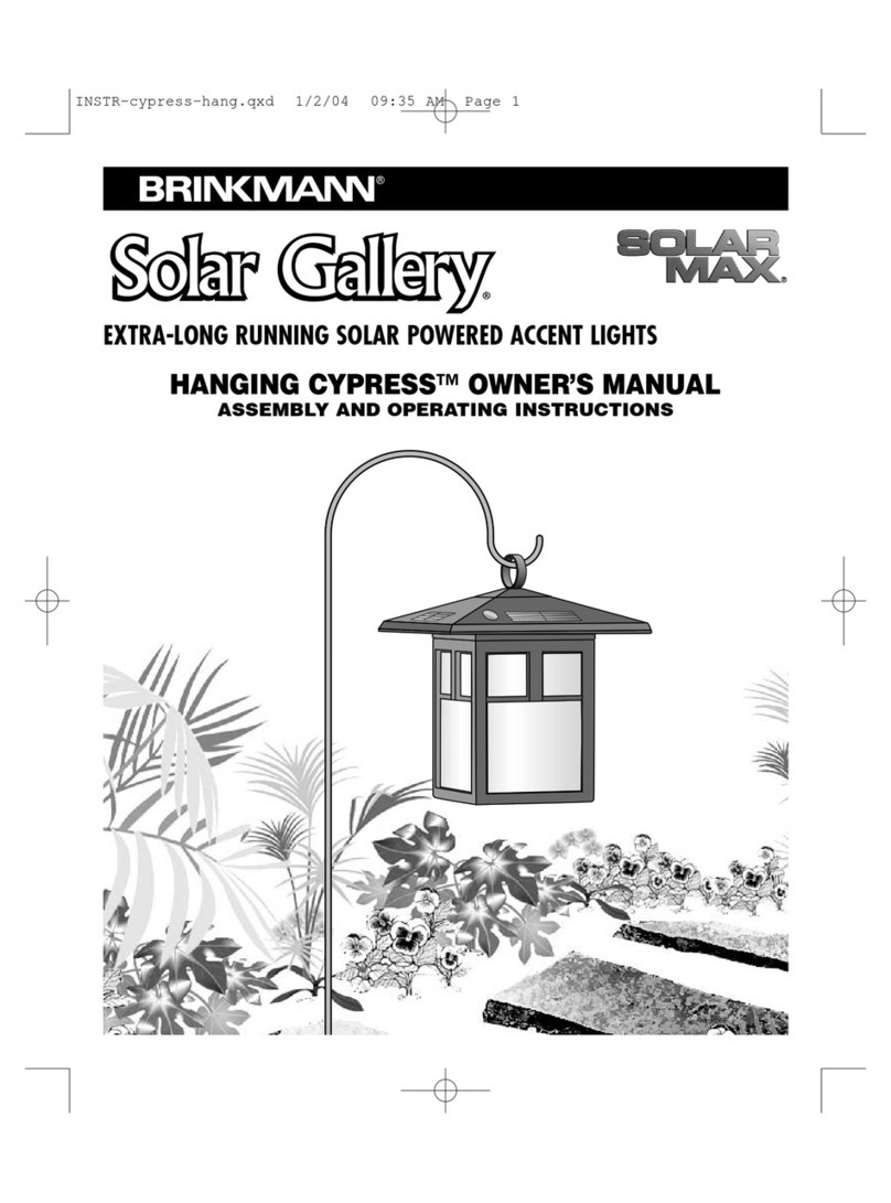 Brinkmann Solar Gallery User manual Brinkmann Solar Gallery User manual