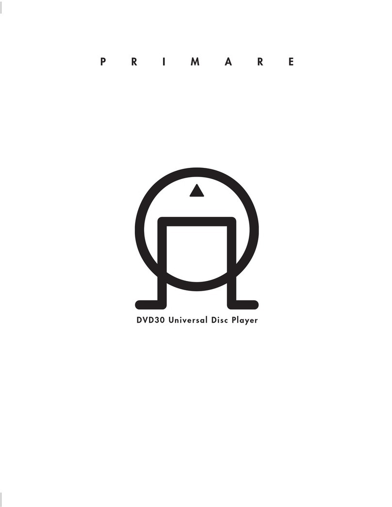 Primare DVD30 manual