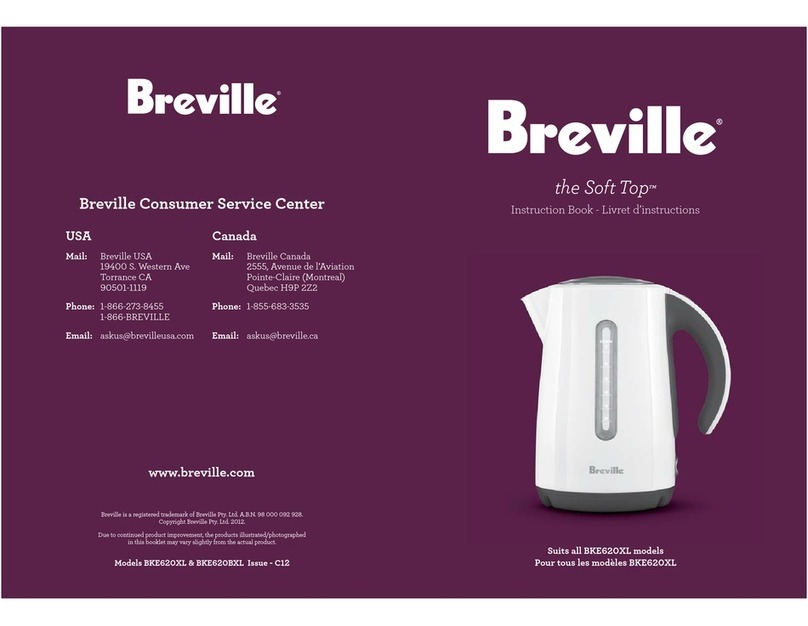 Breville the Soft Top BKE620XL Instruction book
