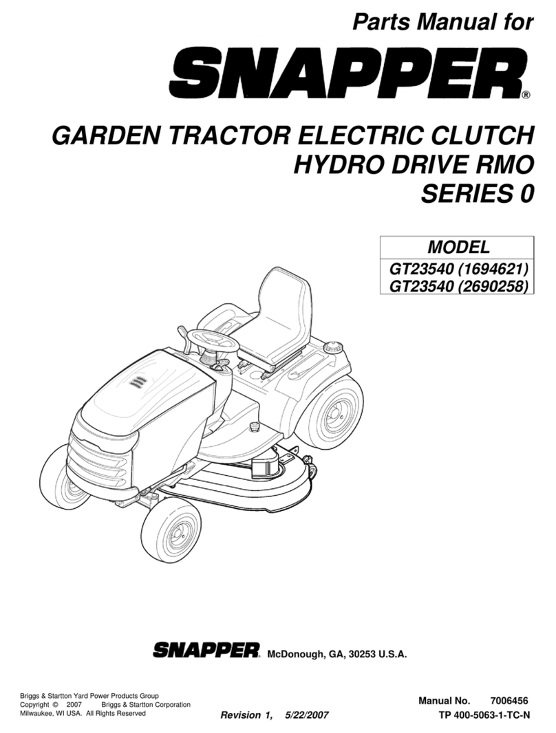 Snapper GT23540 parts manual