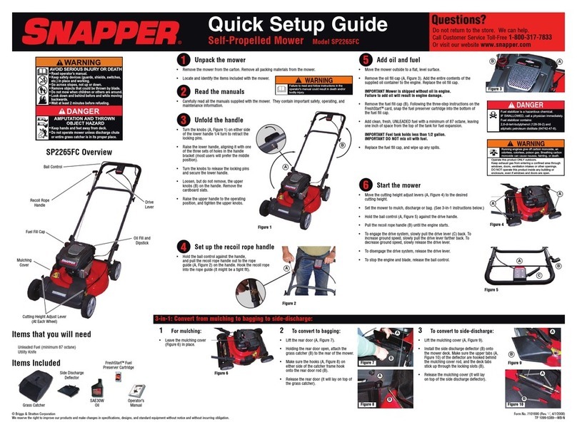 Snapper SP2265FC User manual Snapper SP2265FC User manual