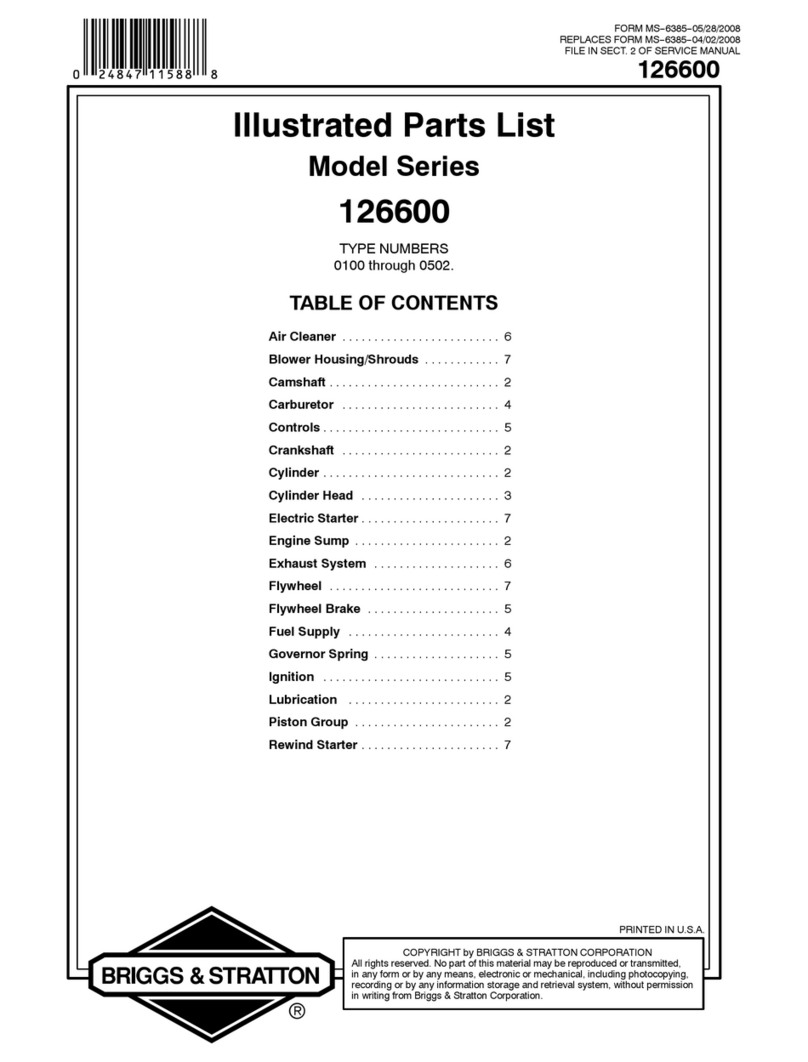 Briggs & Stratton 126600 User manual Briggs & Stratton 126600 User manual