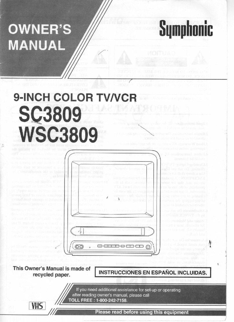 Symphonic WSC3809 owner's manual